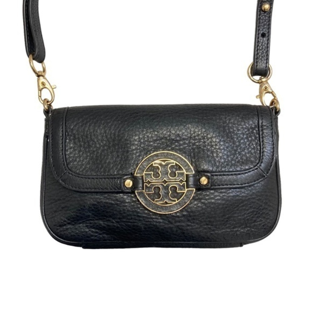 Tory Burch black leather Amanda crossbody bag